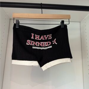Praying I Have Sinned Mini Shorts
